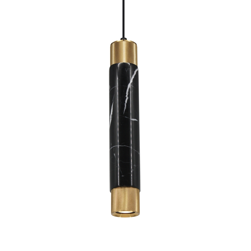 Chandelier on a string MARBLE 1xGU10/8W/230V black/golden
