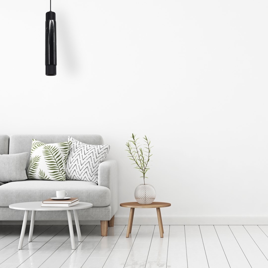 Chandelier on a string MARBLE 1xGU10/8W/230V black