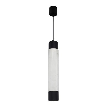 Chandelier on a string MARBLE WHITE/BLACK 1xGU10/8W/230V