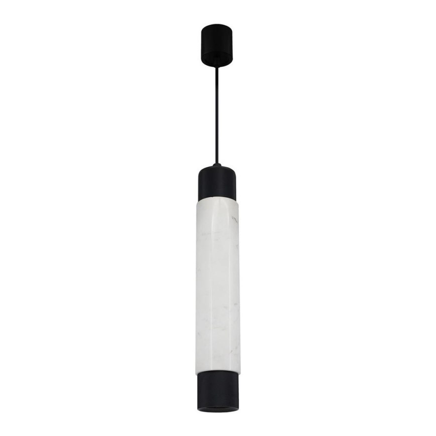 Chandelier on a string MARBLE WHITE/BLACK 1xGU10/8W/230V