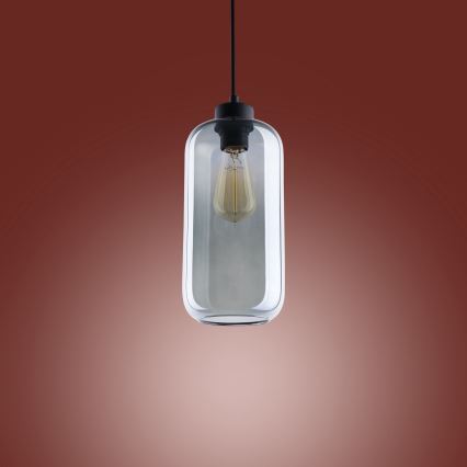Chandelier on a string MARCO 1xE27/60W/230V black