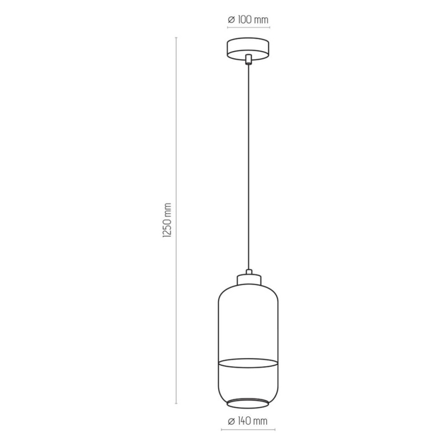 Chandelier on a string MARCO 1xE27/60W/230V white