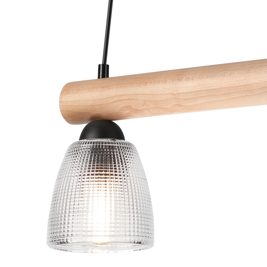 Chandelier on a string MARGIT 2xE27/60W/230V beech