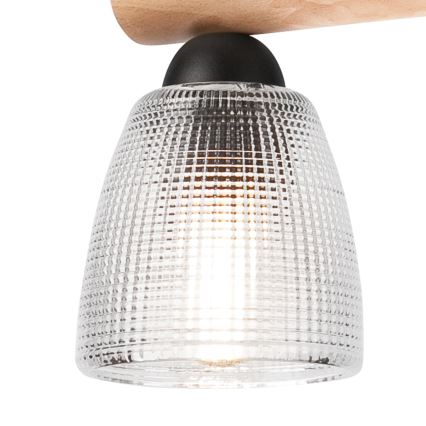 Chandelier on a string MARGIT 2xE27/60W/230V beech