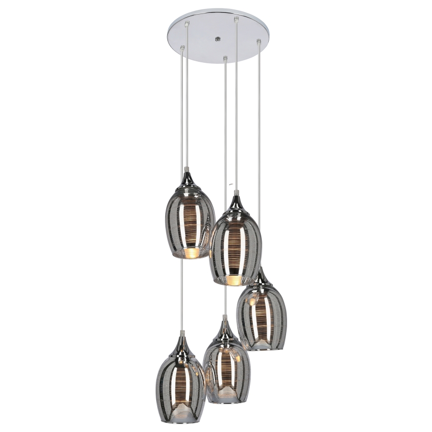 Chandelier on a string MARINA 5xE27/60W/230V