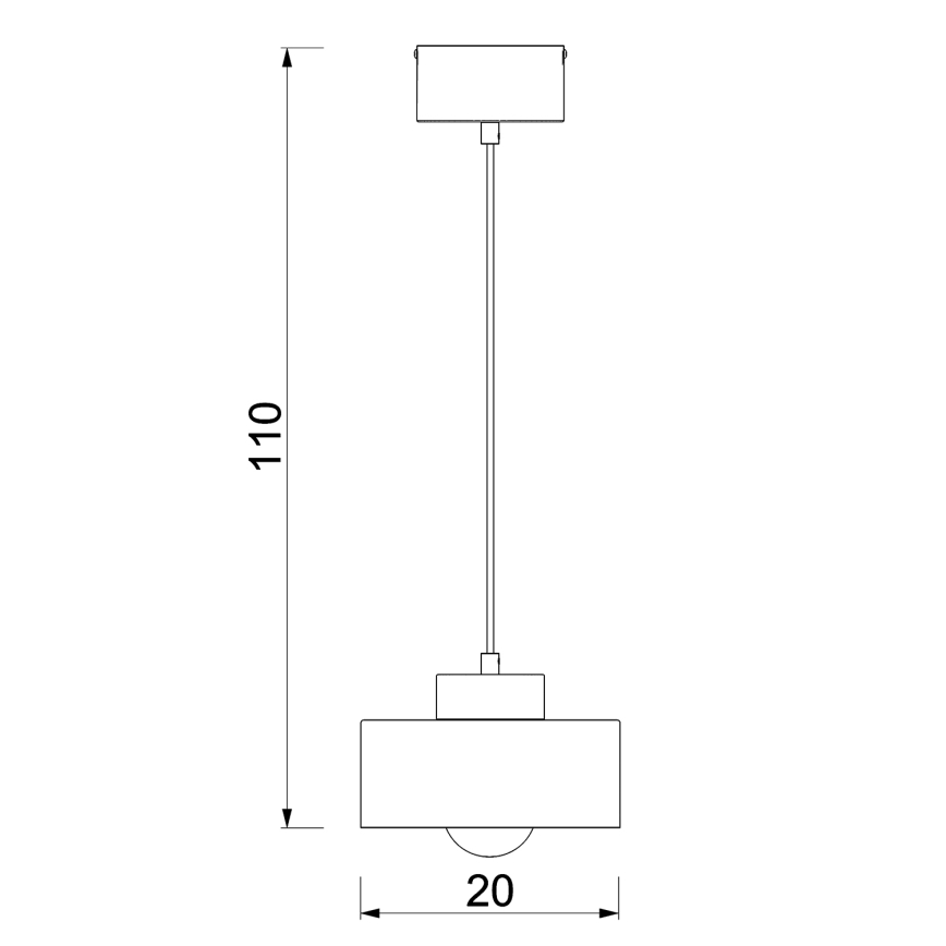 Chandelier on a string MARTI 1xE27/15W/230V white/shiny chrome