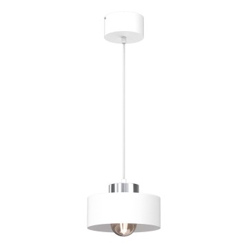 Chandelier on a string MARTI 1xE27/15W/230V white/shiny chrome