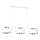 Chandelier on a string MARTI 3xE27/15W/230V white/gold