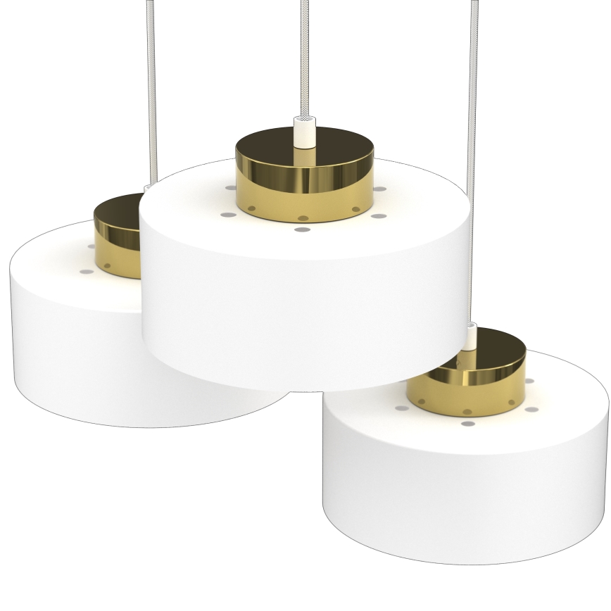 Chandelier on a string MARTI 3xE27/15W/230V white/gold
