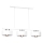 Chandelier on a string MARTI 3xE27/15W/230V white/shiny chrome