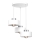 Chandelier on a string MARTI 3xE27/15W/230V white/shiny chrome
