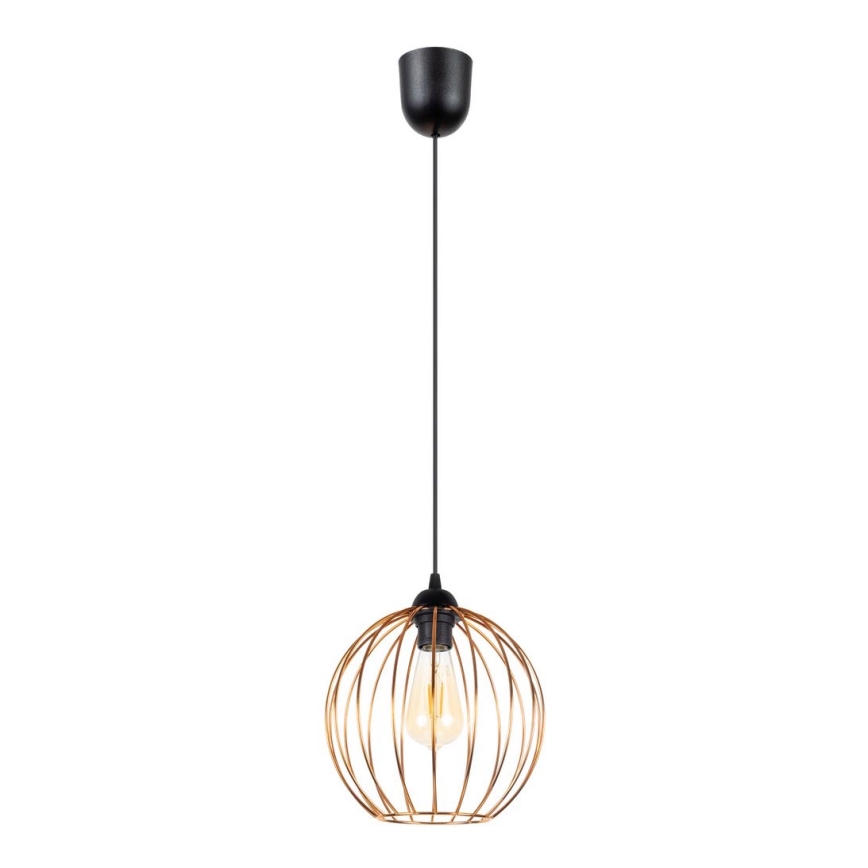 Chandelier on a string MATT 1xE27/60W/230V black/copper