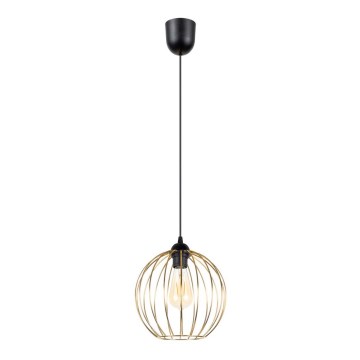 Chandelier on a string MATT 1xE27/60W/230V black/golden
