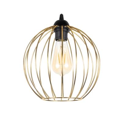 Chandelier on a string MATT 1xE27/60W/230V black/golden