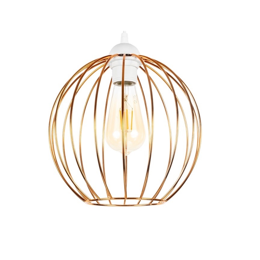 Chandelier on a string MATT 1xE27/60W/230V white/copper