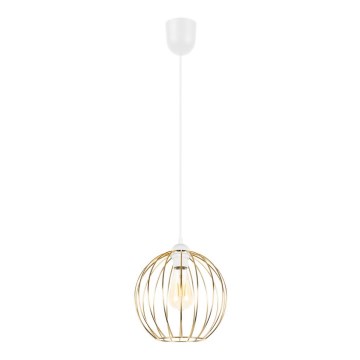 Chandelier on a string MATT 1xE27/60W/230V white/golden