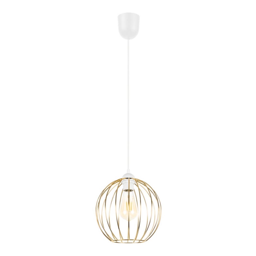 Chandelier on a string MATT 1xE27/60W/230V white/golden