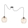 Chandelier on a string MATT 2xE27/60W/230V spider black/copper