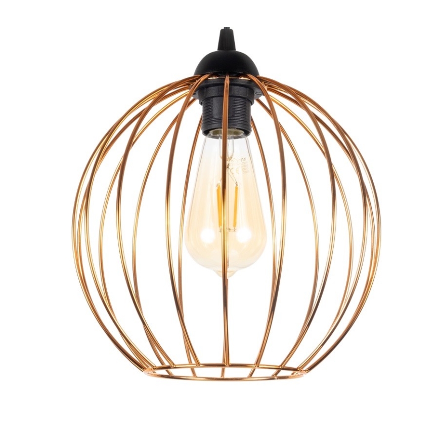 Chandelier on a string MATT 2xE27/60W/230V spider black/copper