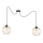 Chandelier on a string MATT 2xE27/60W/230V spider black/gold
