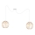 Chandelier on a string MATT 2xE27/60W/230V spider white/copper