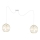 Chandelier on a string MATT 2xE27/60W/230V spider white/gold