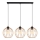 Chandelier on a string MATT 3xE27/60W/230V black/copper