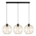 Chandelier on a string MATT 3xE27/60W/230V black/gold