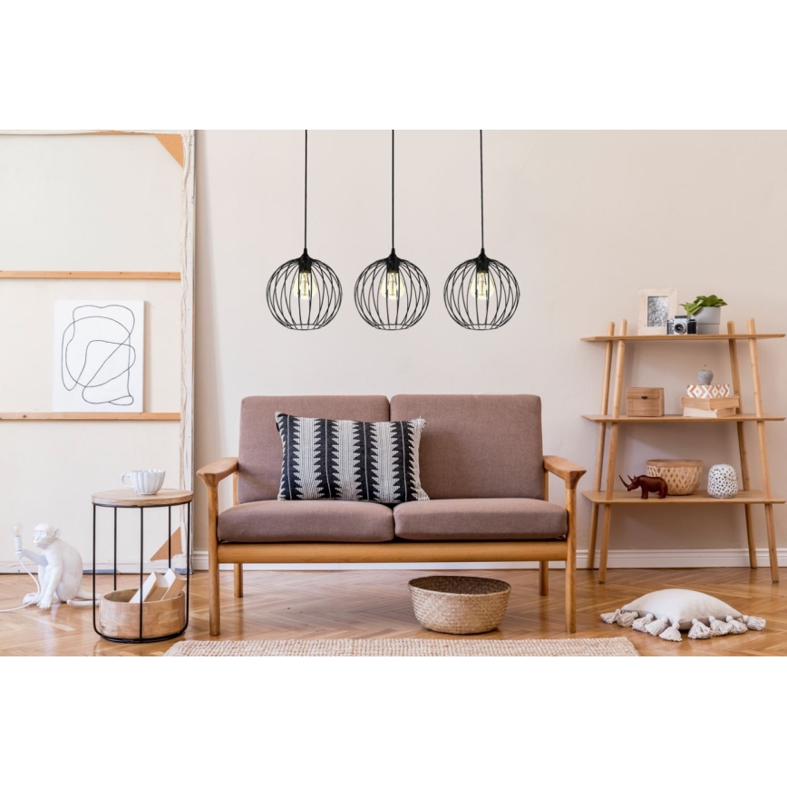 Chandelier on a string MATT 3xE27/60W/230V