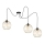 Chandelier on a string MATT 3xE27/60W/230V spider black/gold