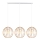 Chandelier on a string MATT 3xE27/60W/230V white/copper