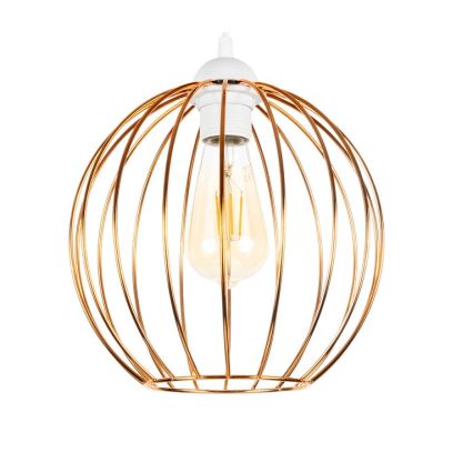 Chandelier on a string MATT 3xE27/60W/230V white/copper