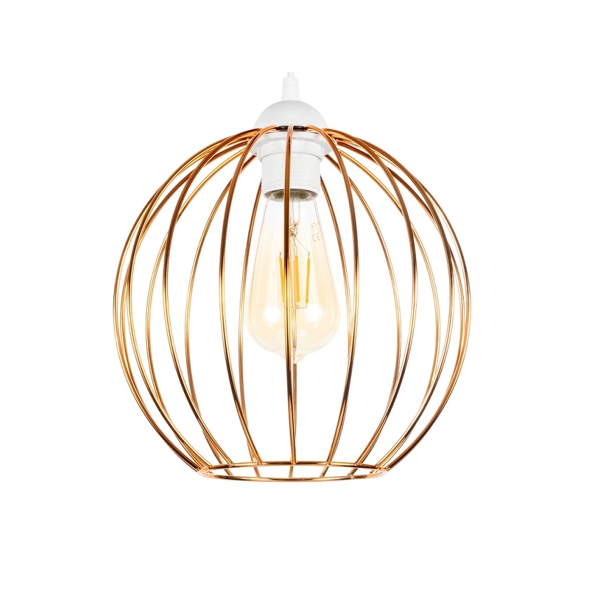 Chandelier on a string MATT 3xE27/60W/230V white/copper