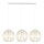 Chandelier on a string MATT 3xE27/60W/230V white/golden