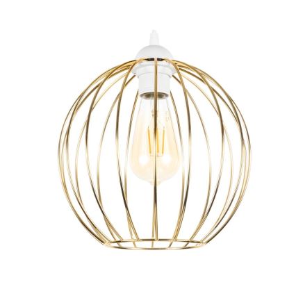 Chandelier on a string MATT 3xE27/60W/230V white/golden