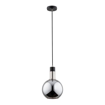 Chandelier on a string MAYA 1xE27/60W/230V black/shiny chrome