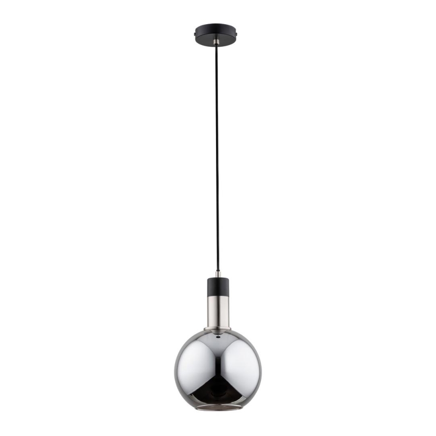 Chandelier on a string MAYA 1xE27/60W/230V black/shiny chrome