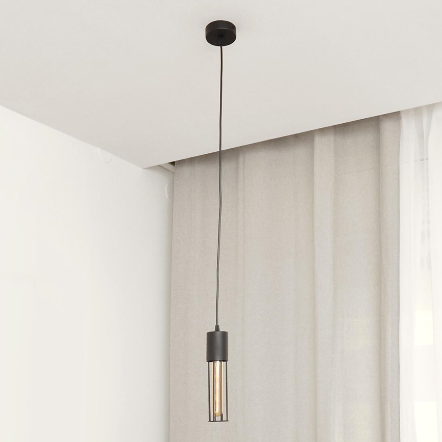 Chandelier on a string MELODY 1xE27/15W/230V black