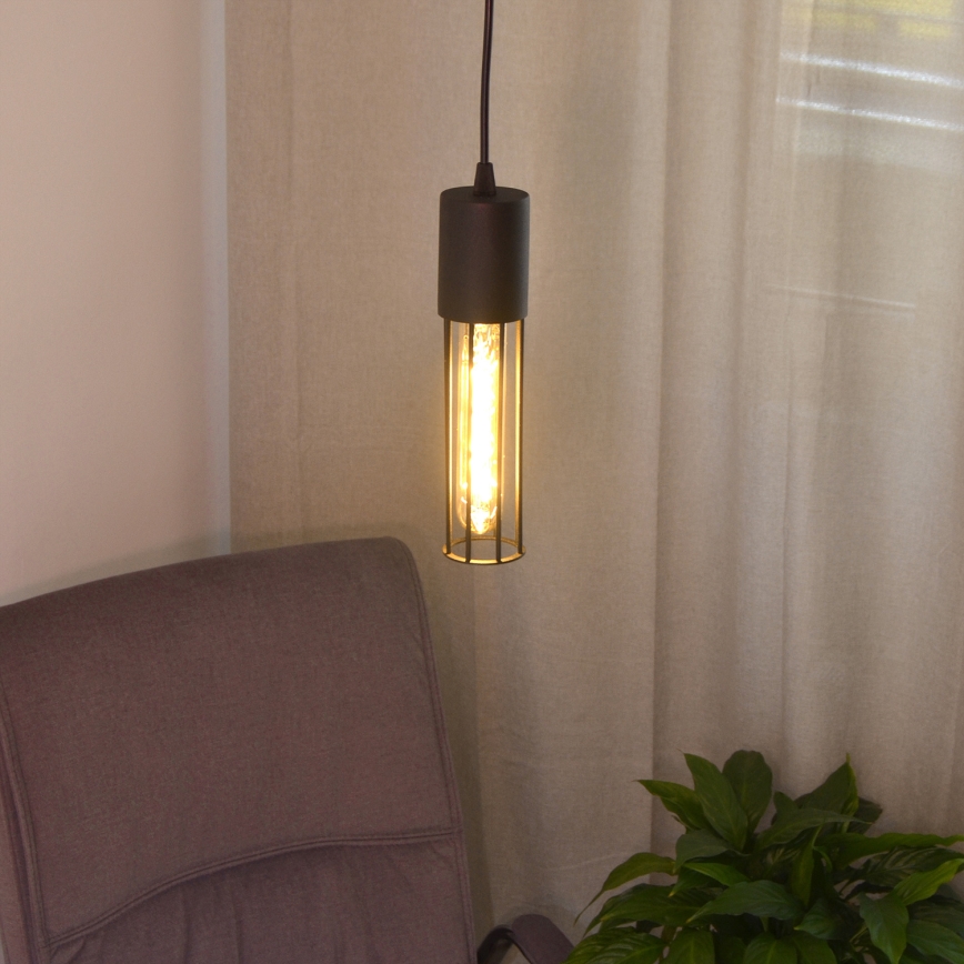 Chandelier on a string MELODY 1xE27/15W/230V black