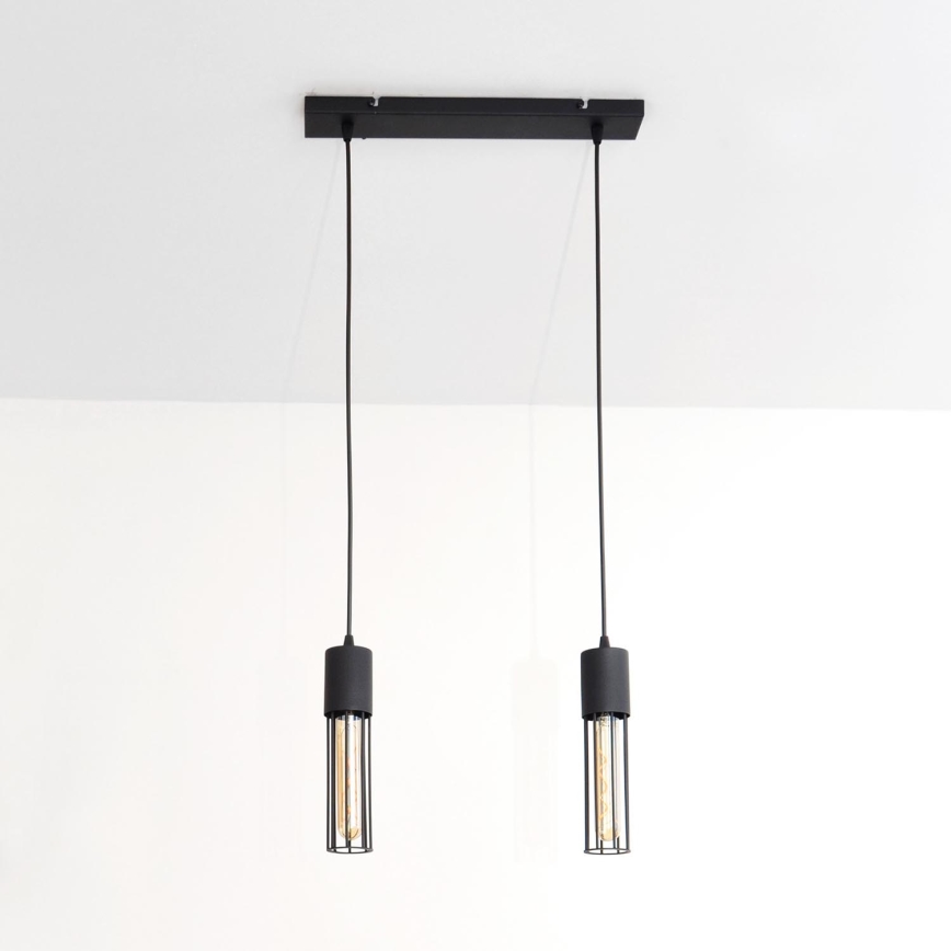 Chandelier on a string MELODY 2xE27/15W/230V black