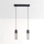 Chandelier on a string MELODY 2xE27/15W/230V black
