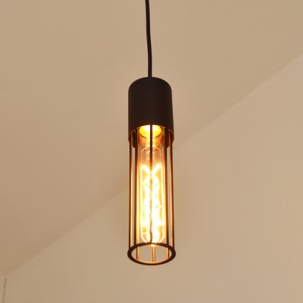 Chandelier on a string MELODY 2xE27/15W/230V black
