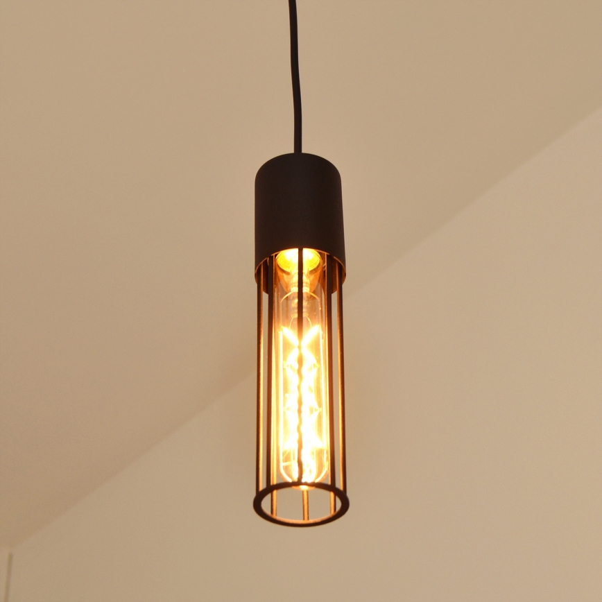 Chandelier on a string MELODY 2xE27/15W/230V black
