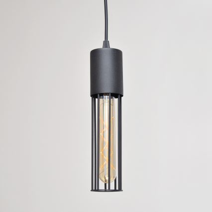 Chandelier on a string MELODY 2xE27/15W/230V black