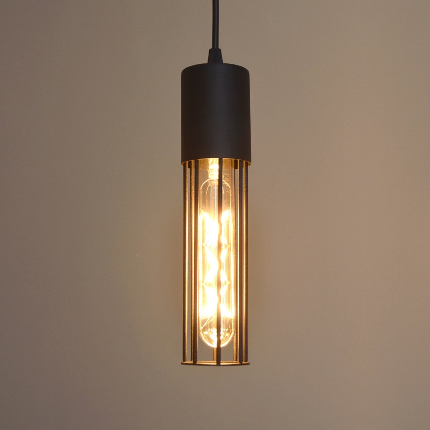 Chandelier on a string MELODY 2xE27/15W/230V black