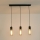 Chandelier on a string MELODY 3xE27/15W/230V black
