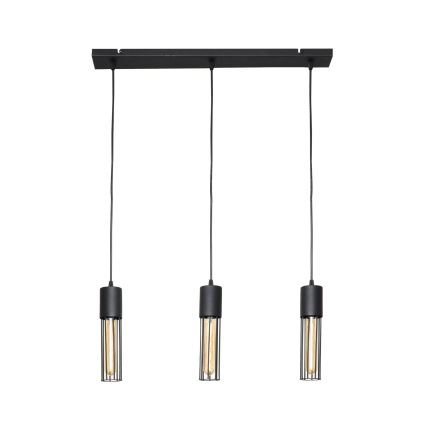 Chandelier on a string MELODY 3xE27/15W/230V black