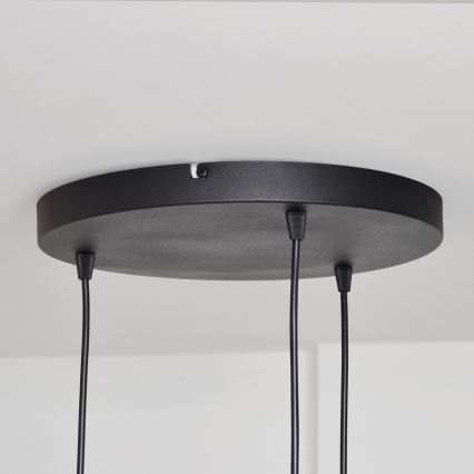 Chandelier on a string MELODY 3xE27/15W/230V black