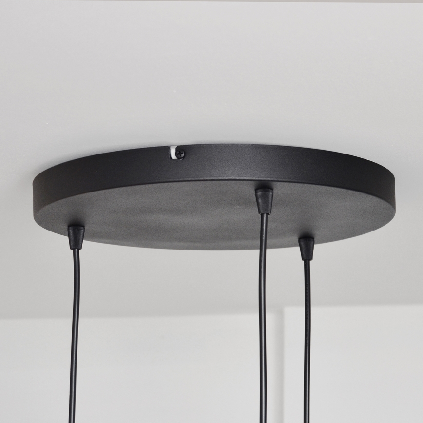 Chandelier on a string MELODY 3xE27/15W/230V black