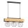 Chandelier on a string MENTON 3xE27/15W/230V black/brown/oak